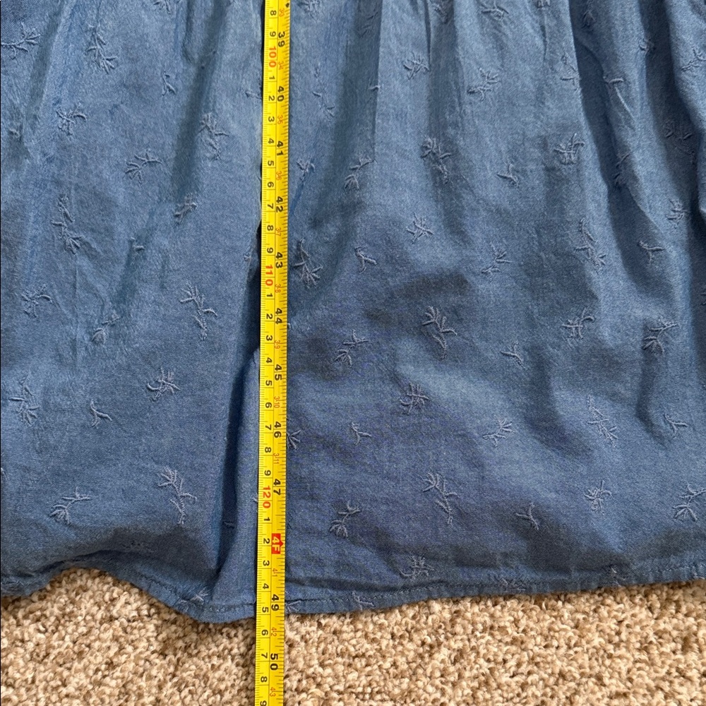Old Navy Blue Maxi Peasant Dress with Button Front - Picture 10 of 10